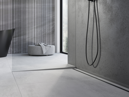 Mexen Line-B sloping strip for glass 120 cm left, gun gray brushed - 186604120L