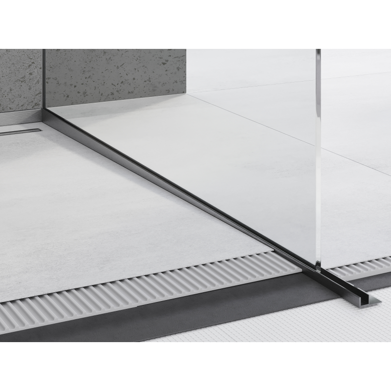 Mexen Line-B drop strip for glass 120 cm right, gun gray brushed - 186604120R