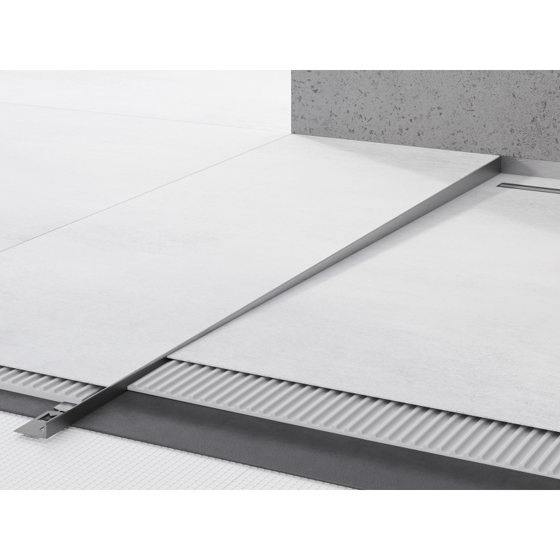 Mexen Line-B 120 cm left floor gradient strip, brushed gun gray - 186601120L