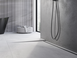 Mexen Line-B 120 cm left floor gradient strip, brushed gun gray - 186601120L