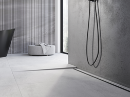 Mexen Line-B floor slope trim 180 cm left, gun gray brushed - 186601180L