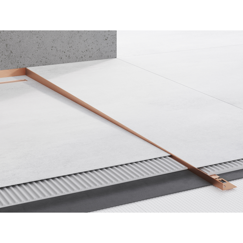Mexen Line-B floor transition strip 180 cm right, brushed copper - 186501180R