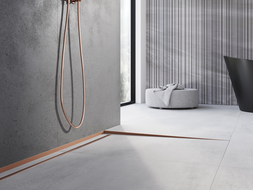 Mexen Line-B floor transition strip 180 cm right, brushed copper - 186501180R