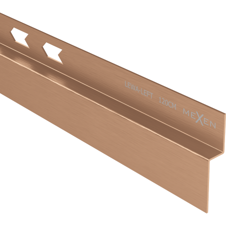 Mexen Line-B wall slope strip 120 cm left, brushed copper - 186502120L
