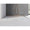 Mexen Line-B wall-mounted sloping strip 180 cm left, brushed copper - 186502180L