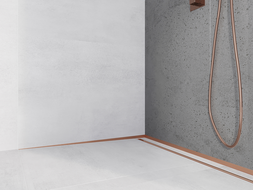 Mexen Line-B wall slope strip 120 cm left, brushed copper - 186502120L