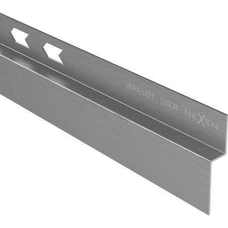 Mexen Line-B wall-mounted sloping strip 120 cm left, brushed gun gray - 186602120L
