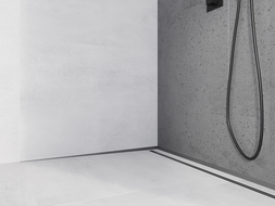 Mexen Line-B wall-mounted sloping strip 120 cm left, brushed gun gray - 186602120L