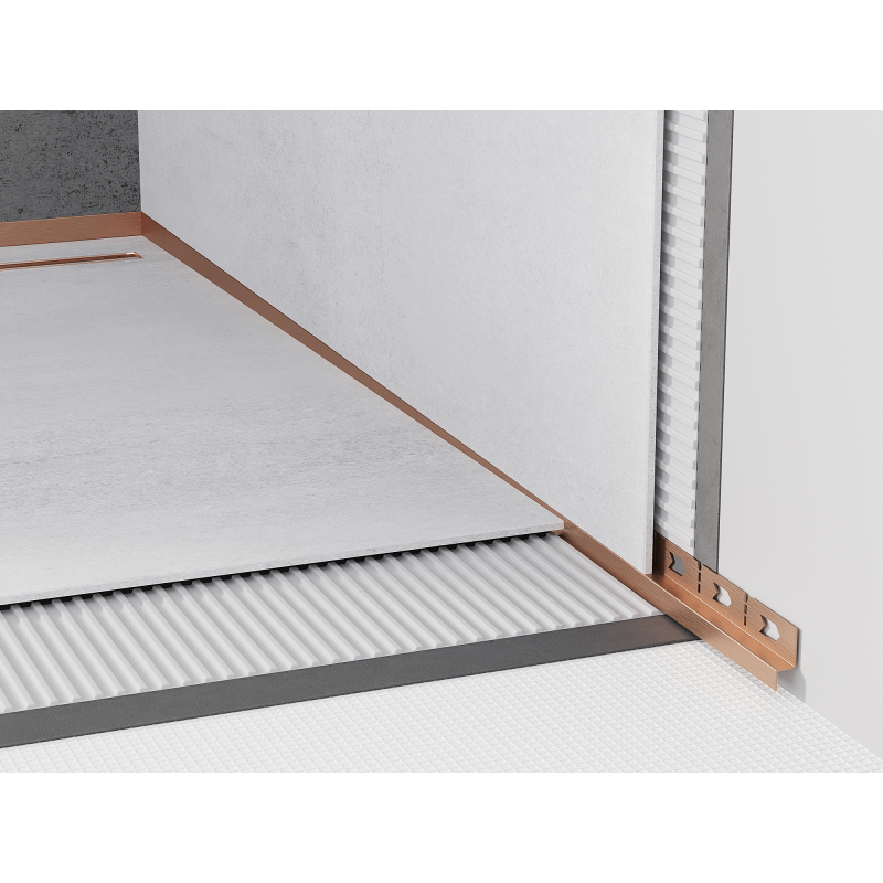 Mexen Line-B wall-mounted sloping strip 180 cm right, brushed copper - 186502180R
