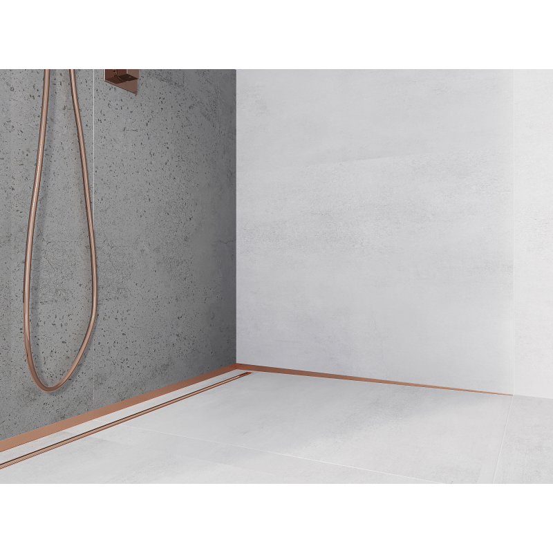 Mexen Line-B wall-mounted sloping strip 180 cm right, brushed copper - 186502180R