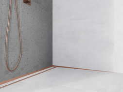 Mexen Line-B wall-mounted sloping strip 180 cm right, brushed copper - 186502180R
