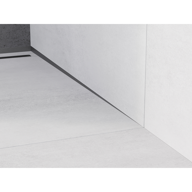Mexen Line-B wall-mounted sloping strip 120 cm right, gun gray brushed - 186602120R