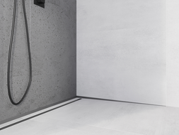 Mexen Line-B wall-mounted sloping strip 120 cm right, gun gray brushed - 186602120R