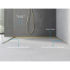 Mexen Line-B sloping strip for glass 120 cm left, gold - 185004120L