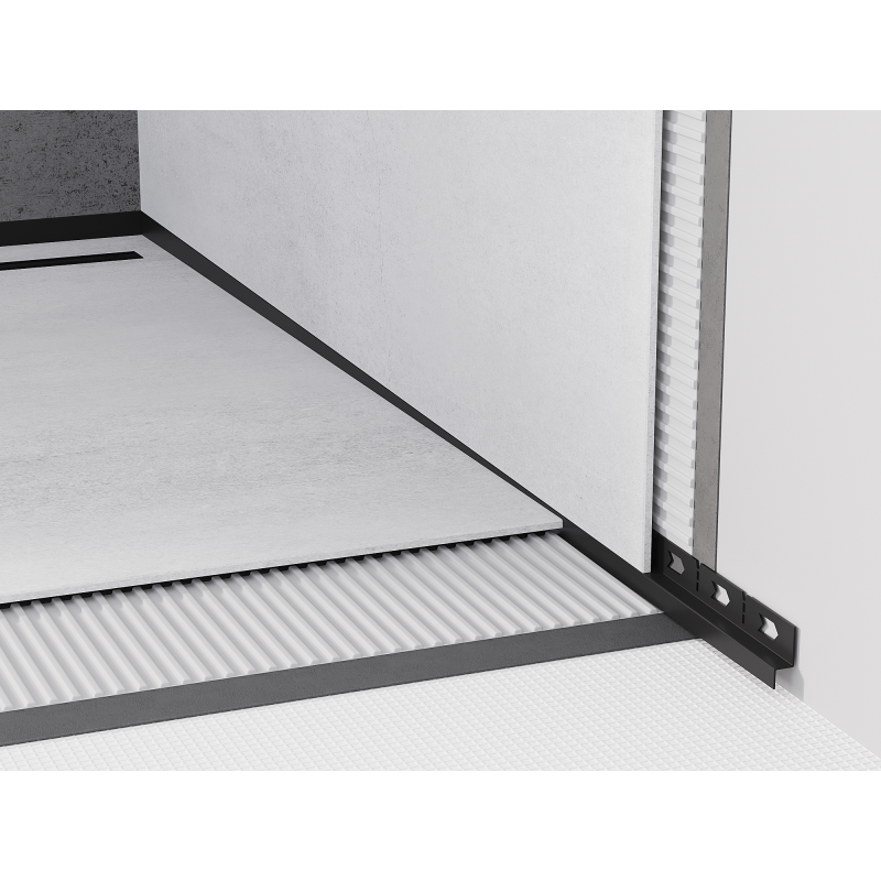 Mexen Line-B wall edge profile 120 cm right, black - 187002120R