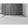 Mexen Line-B wall corner drainage strip 180 cm right, black - 187002180R