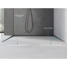 Mexen Line-B wall-mounted sloping strip 180 cm right, black - 187002180R