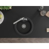 Mexen Diego 1-bowl granite sink with Duero kitchen faucet, black - 6512-77-671600-00