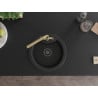 Mexen Diego granite kitchen sink 1-bowl with Duero kitchen faucet, black - 6512-77-671600-50-B