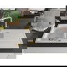 Mexen Andres 1.5-compartment granite sink with a drip tray and kitchen mixer tap Duero, White - 6515-20-671600-50