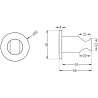 Mexen Kai shower holder, brushed gun gray - 79351-66