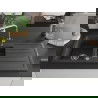 Mexen Andres granite sink 1.5-bowl with drainer and Duero kitchen tap, black speckled - 6515-76-671600-00