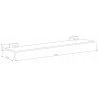 Mexen Arno hanging glass shelf, Black - 7020737-70