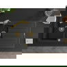 Mexen Andres 1.5-compartment granite sink with a drip tray and kitchen mixer tap Duero, Black - 6515-77-671600-50