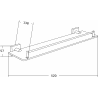 Mexen Rufo hanging glass shelf, Chrome - 7050937-00