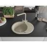 Mexen Kevin granit sink 1-bowl with drainer and Duero kitchen faucet, beige - 6517-69-671600-69