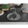 Mexen Kevin 1-bowl granite sink with drainer and Duero kitchen tap, grey - 6517-71-671600-00
