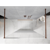 Mexen Kioto freestanding shower wall 110 x 200 cm, white ombre 8 mm, rose gold - 800-110-002-60-86