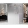 Mexen Kioto freestanding shower wall 140 x 200 cm, white ombre 8 mm, rose gold - 800-140-002-60-86