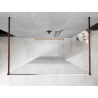 Mexen Kioto freestanding shower wall 140 x 200 cm, white ombre 8 mm, rose gold - 800-140-002-60-86