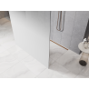 Mexen Kioto freestanding shower wall 140 x 200 cm, white ombre 8 mm, rose gold - 800-140-002-60-86