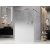 Mexen Kioto freestanding shower panel 140 x 200 cm, white ombre 8 mm, brushed copper - 800-140-002-65-86