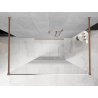 Mexen Kioto freestanding shower panel 140 x 200 cm, white ombre 8 mm, brushed copper - 800-140-002-65-86