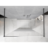 Mexen Kioto freestanding shower wall 130 x 200 cm, white ombre 8 mm, gun gray brushed - 800-130-002-66-86