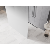 Mexen Kioto freestanding shower wall 140 x 200 cm, white ombre 8 mm, gun gray brushed - 800-140-002-66-86
