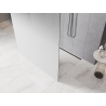 Mexen Kioto freestanding shower wall 150 x 200 cm, white ombre 8 mm, brushed gun gray - 800-150-002-66-86