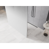 Mexen Kioto freestanding shower wall 110 x 200 cm, white ombre 8 mm, black - 800-110-002-70-86