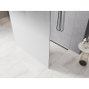 Mexen Kioto freestanding shower wall 150 x 200 cm, white ombre 8 mm, black - 800-150-002-70-86