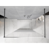 Mexen Kioto Free-standing shower wall 140 x 200 cm, white ombre 8 mm, gun metal - 800-140-002-95-86