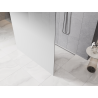 Mexen Kioto freestanding shower wall 130 x 200 cm, white ombre 8 mm, gun metal - 800-130-002-95-86