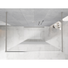 Mexen Kioto freestanding shower panel 150 x 200 cm, white ombre 8 mm, brushed nickel - 800-150-002-97-86