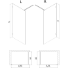 Mexen Lunar Walk-in Shower Wall Right 140 x 200 cm, Transparent 8 mm, Gold - 830-140-000-50-00-P