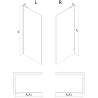 Mexen Lunar L Shower Wall Walk-in Right 70 x 200 cm, Transparent 8 mm, Gold - 830L-070-000-50-00-P