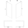 Mexen Lunar L Shower Wall Walk-in Right 70 x 200 cm, Transparent 8 mm, Black - 830L-070-000-70-00-P