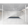 Mexen Kioto freestanding shower screen 110 x 200 cm, blue ombre 8 mm, white - 800-110-002-20-46