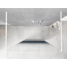 Mexen Kioto freestanding shower wall 150 x 200 cm, blue ombre 8 mm, white - 800-150-002-20-46